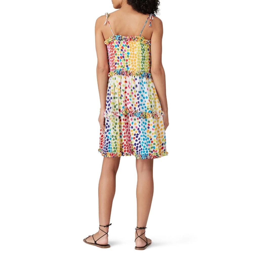 ALL THINGS MOOCHI X RTR Multicolor Polka Dot Blessica Mini Dress Size S - Picture 2 of 8